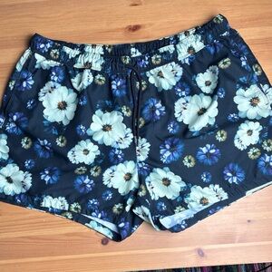 Dark Botanical Swim Trunks Lined Gothic Floral XXL Moody Resort Poolside